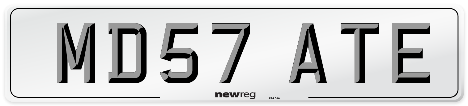 MD57 ATE Number Plate from New Reg